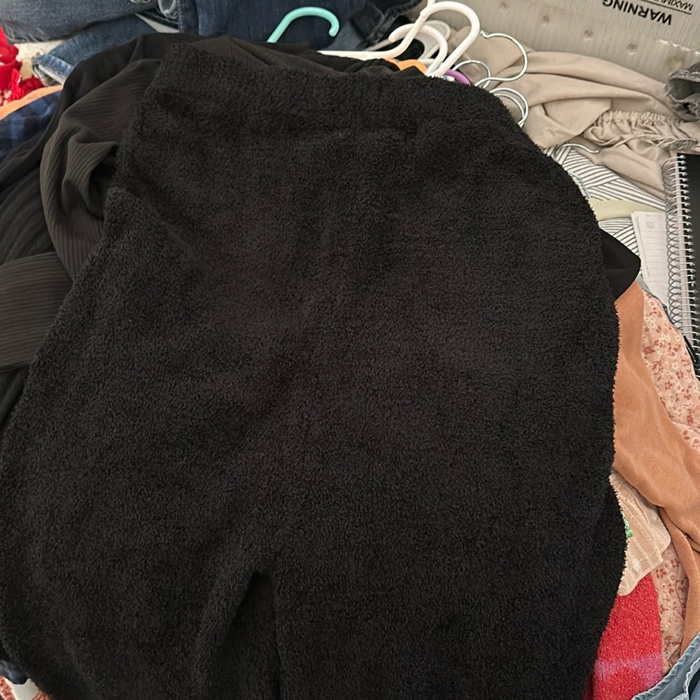 Black Fuzzy Pants